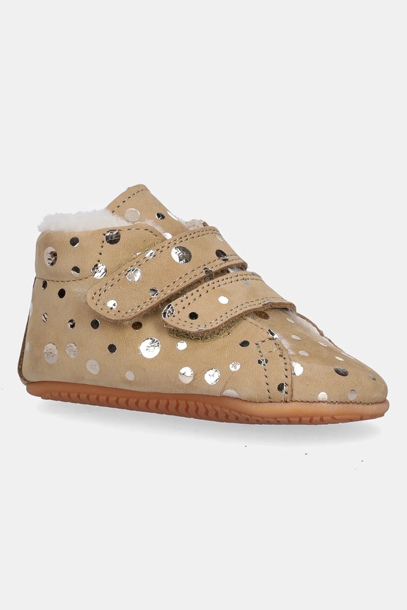 Froddo buty skórzane niemowlęce PREWALKERS FURRY BASIC ocieplane beżowy G1130022.G