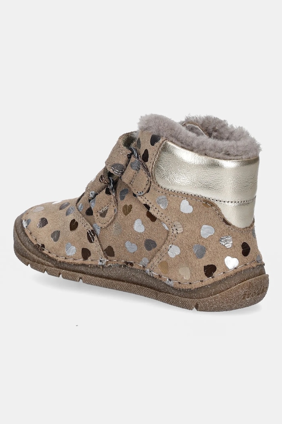 Dziewczynka Froddo buty zimowe zamszowe dziecięce PAIX UP WINTER G2110143.26.21.24 beżowy