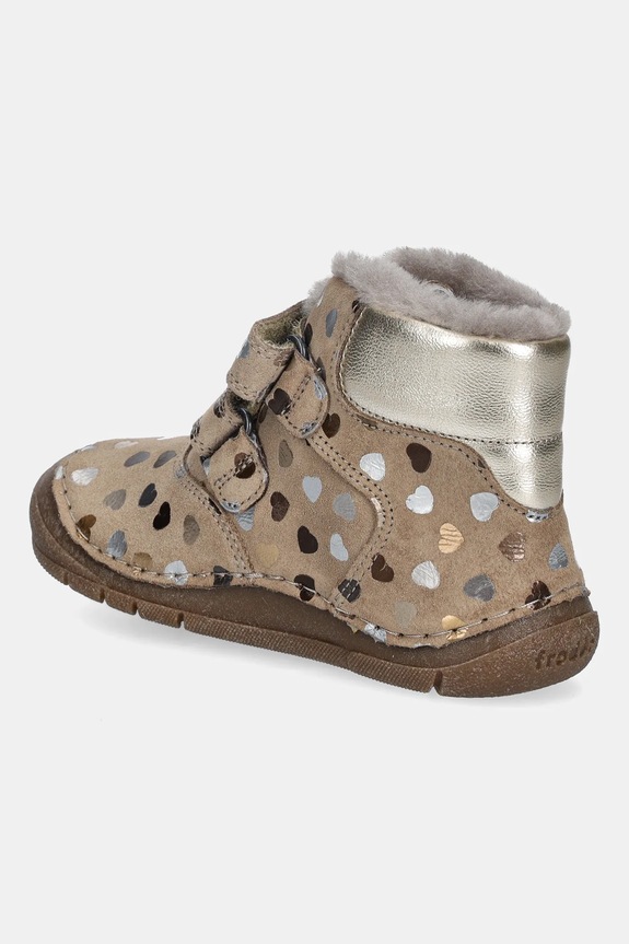 Dziewczynka Froddo buty zimowe zamszowe dziecięce PAIX UP WINTER G2110143.26.25.28 beżowy