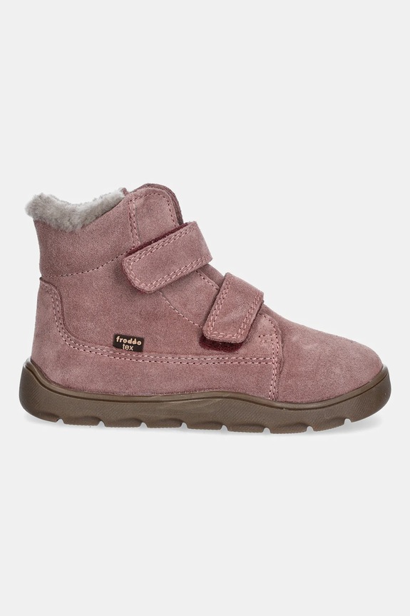 Froddo buty zimowe zamszowe dziecięce ZERU TEX FURRY BAREFOOT G2110151.G.25.30 różowy AW25