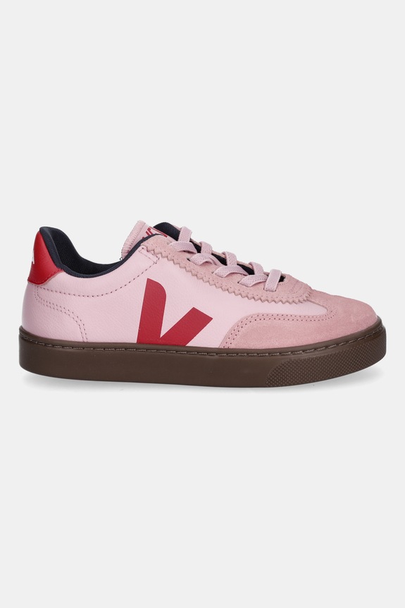 Veja scarpe da ginnastica per bambini in pelle Small Volley SY2021016C.28.35 rosa AW25