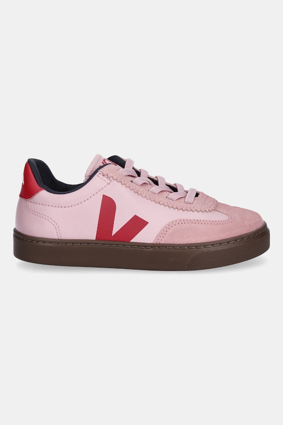 Veja scarpe da ginnastica per bambini in pelle Small Volley SY2021016C.28.35 rosa AW25