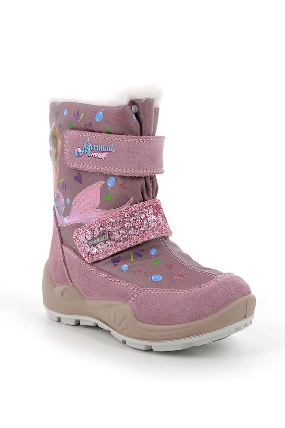Primigi stivali da neve bambini pelle scamosciata rosa 8881900