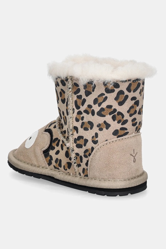 Lány Emu Australia gyerek hócipő velúrból Cheetah Walker B11105.Cheetah.Walke bézs