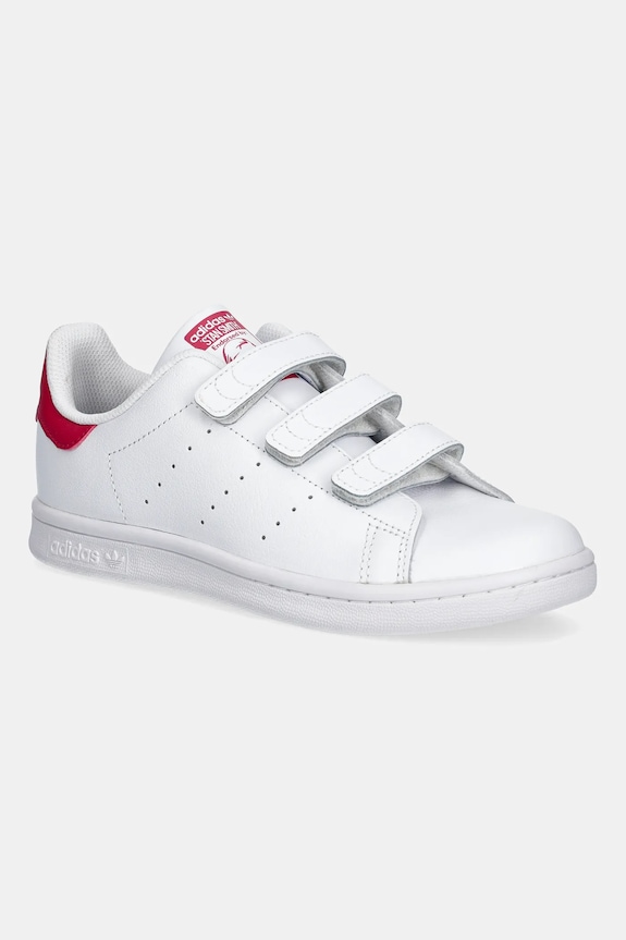 Detské kožené tenisky adidas Originals STAN SMITH imitácia kože biela JP9719