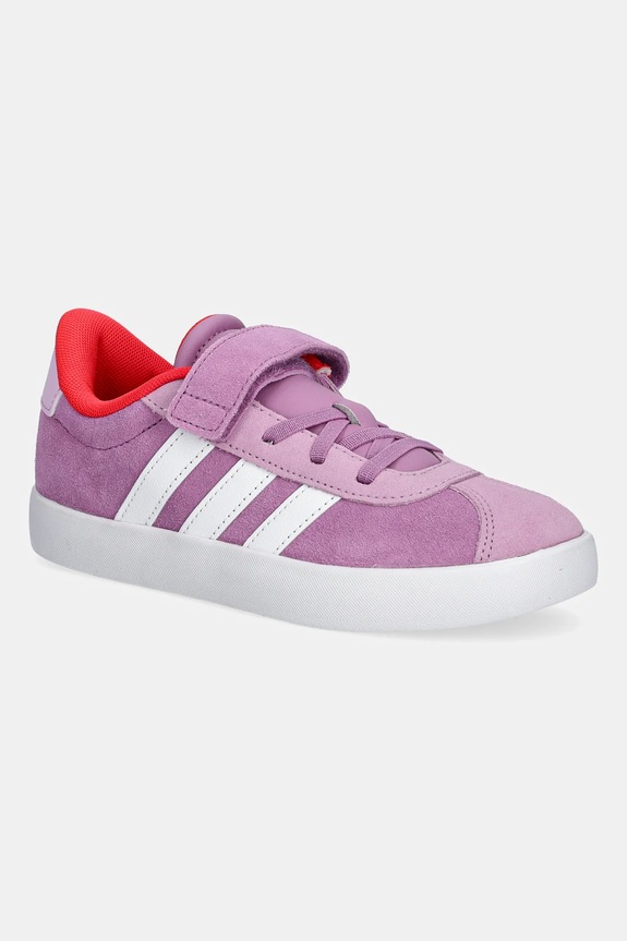 Dětské tenisky adidas VL COURT 3.0 semišová kůže fialová JP7832