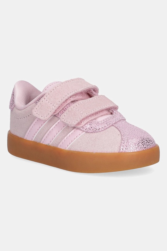 Detské tenisky adidas VL COURT 3.0 imitácia kože ružová JP7851