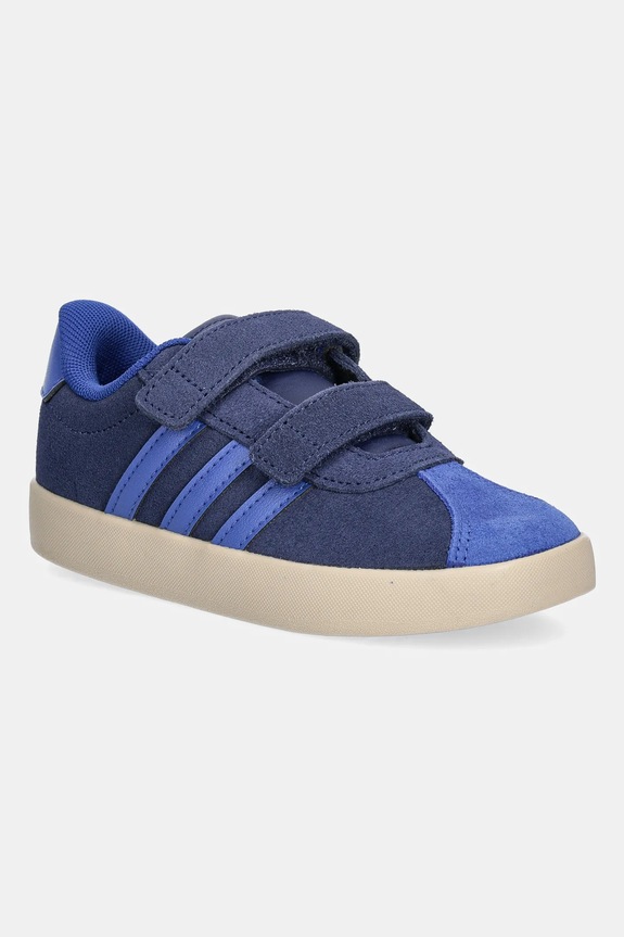 adidas sneakersy zamszowe dziecięce VL COURT 3.0 imitacja skóry licowej granatowy JP7876