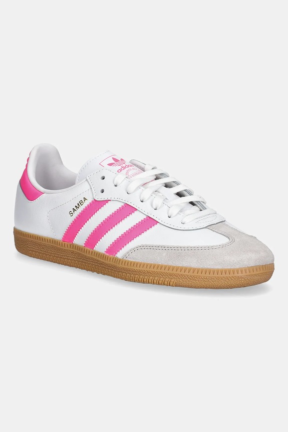 adidas Originals sneakersy dziecięce SAMBA OG skóra zamszowa biały JQ2831