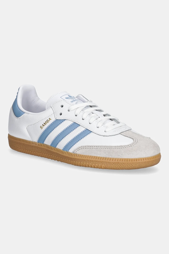 adidas Originals sneakersy dziecięce SAMBA OG skóra zamszowa biały JQ2832