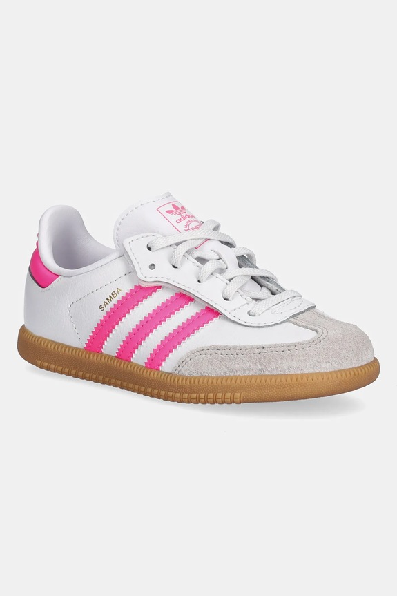 Dječje tenisice adidas Originals SAMBA OG brušena koža bijela JQ3188
