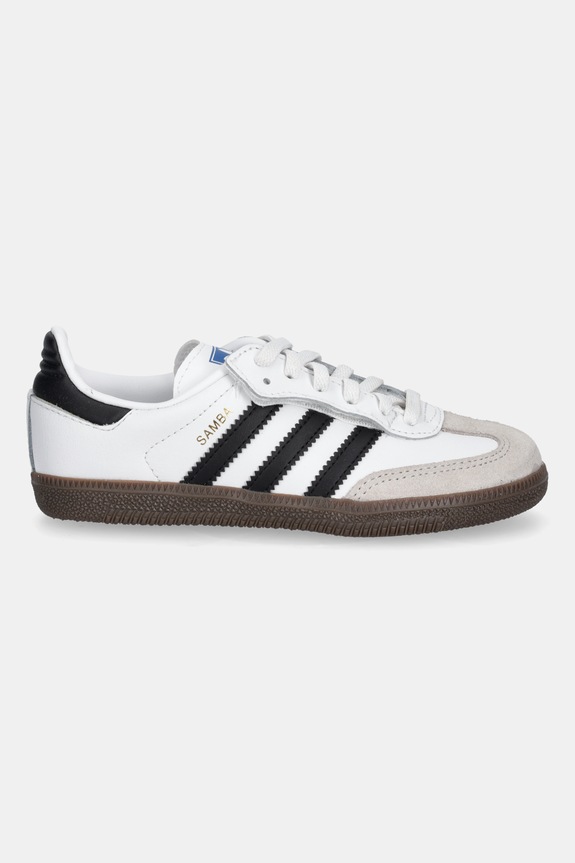 Dětské kožené tenisky adidas Originals SAMBA OG JQ6391 bílá SS26