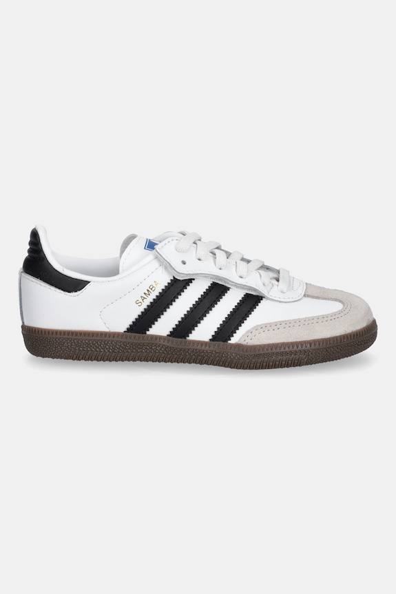 Dětské kožené tenisky adidas Originals SAMBA OG JQ6391 bílá SS26