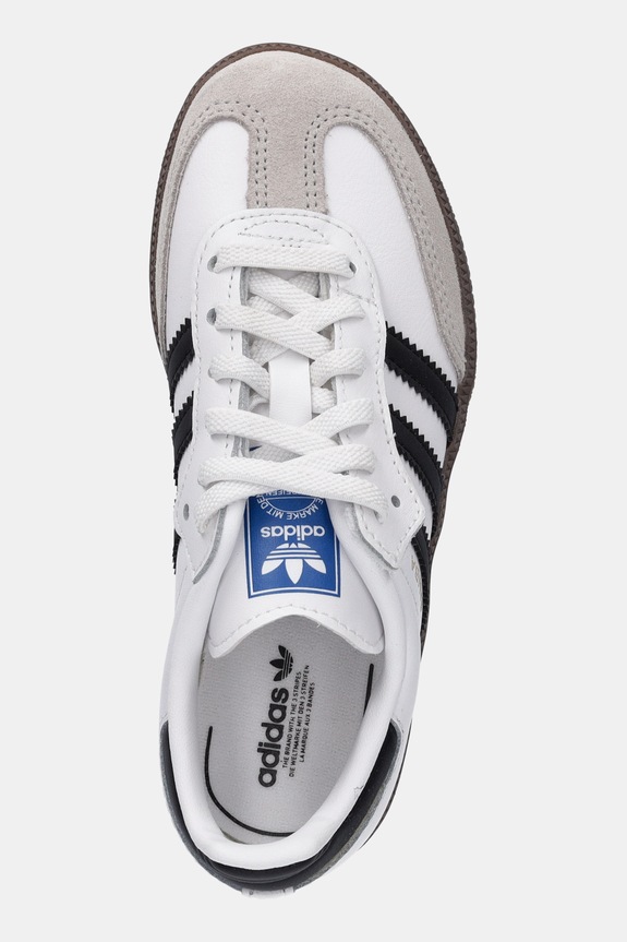 Dětské kožené tenisky adidas Originals SAMBA OG bílá JQ6391