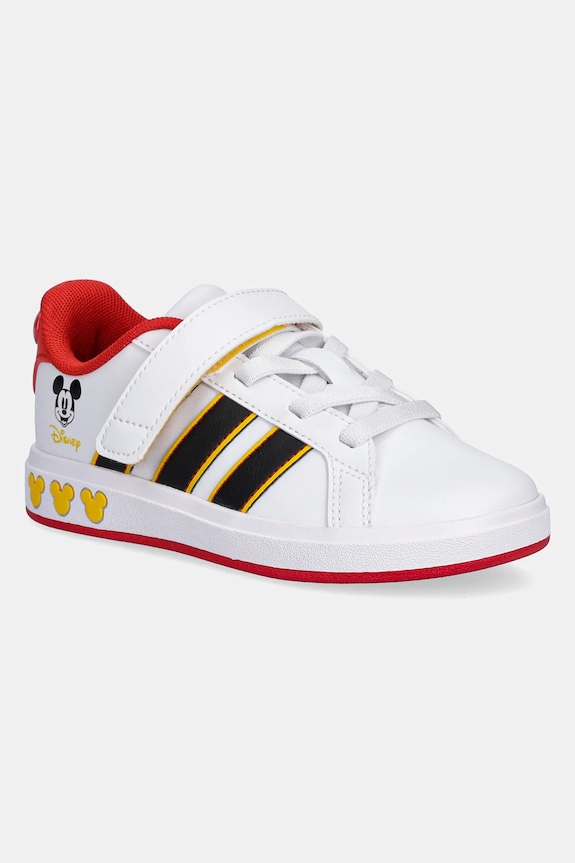 Detské tenisky adidas GRAND COURT MICKEY imitácia kože biela JQ8067