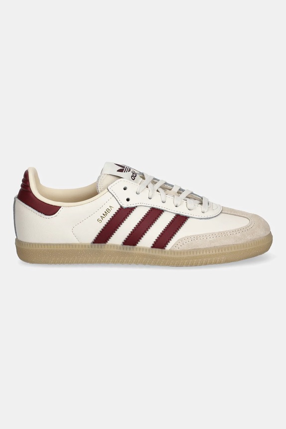 Детские кожаные кроссовки adidas Originals SAMBA OG JQ8554 бежевый SS26