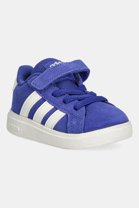 Detské semišové tenisky adidas GRAND COURT 00s imitácia kože modrá JR0780