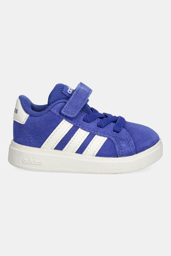 Detské semišové tenisky adidas GRAND COURT 00s JR0780 modrá AW25