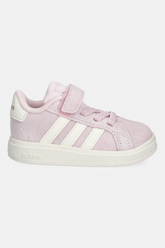 Detské semišové tenisky adidas GRAND COURT 00s JR0781 ružová AW25