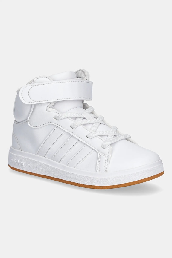 Dětské tenisky adidas GRAND COURT MID imitace kůže bílá JR0803
