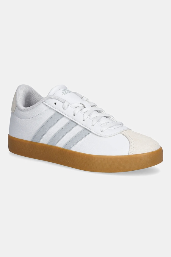 adidas sneakersy dziecięce VL COURT 3.0 skóra zamszowa biały JR2220