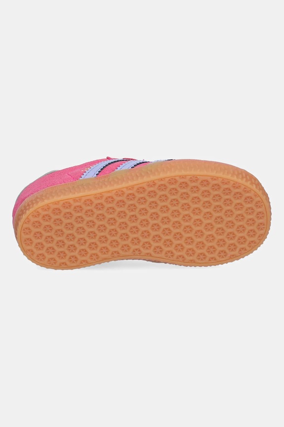 Detské semišové tenisky adidas Originals GAZELLE JR5938 ružová