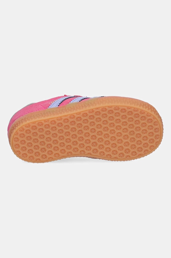 Detské semišové tenisky adidas Originals GAZELLE JR5938 ružová