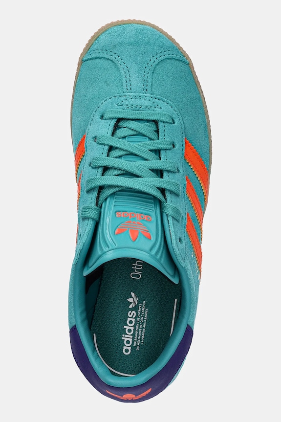 Dětské semišové tenisky adidas Originals GAZELLE zelená JR5946