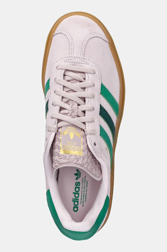 Detské semišové tenisky adidas Originals GAZELLE BOLD ružová JR5952