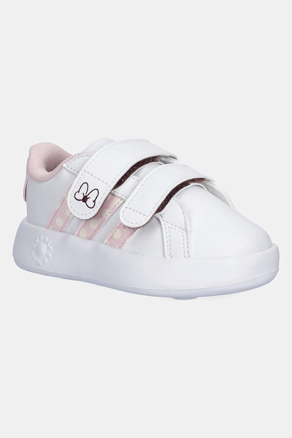 Detské tenisky adidas GRAND COURT MINNIE suchý zips biela JR8130