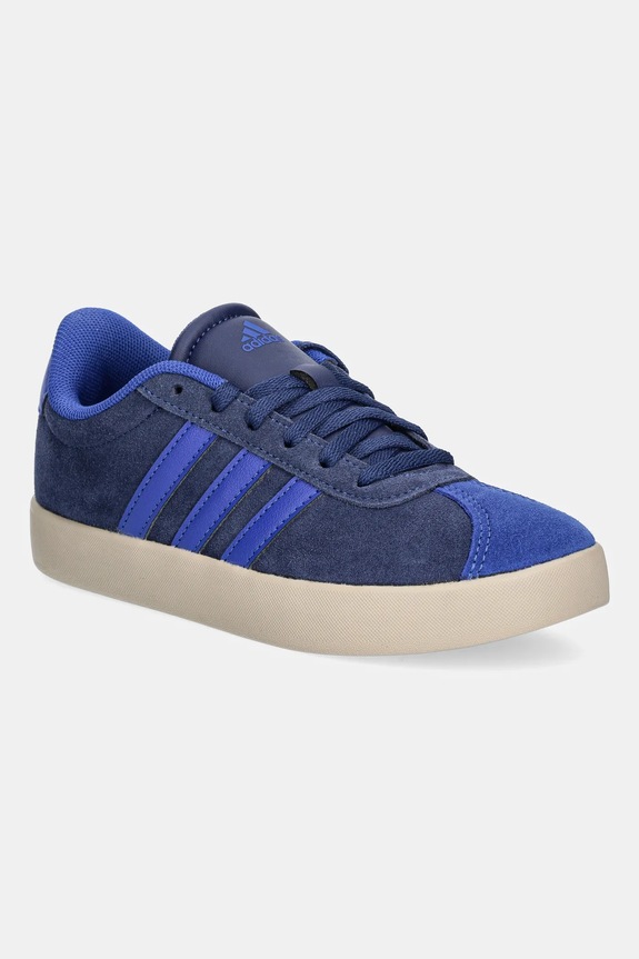 adidas sneakersy zamszowe dziecięce VL COURT 3.0 imitacja skóry licowej granatowy JS3489