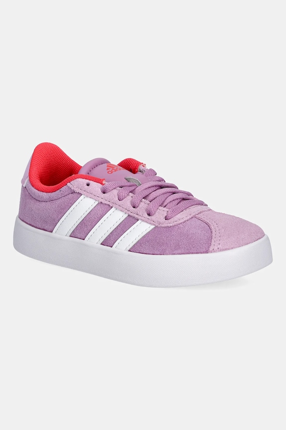 Dětské tenisky adidas VL COURT 3.0 semišová kůže fialová JS3761