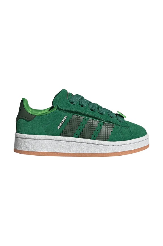 adidas Originals sneakers de piele întoarsă pentru copii CAMPUS0s sintetic verde JS3788