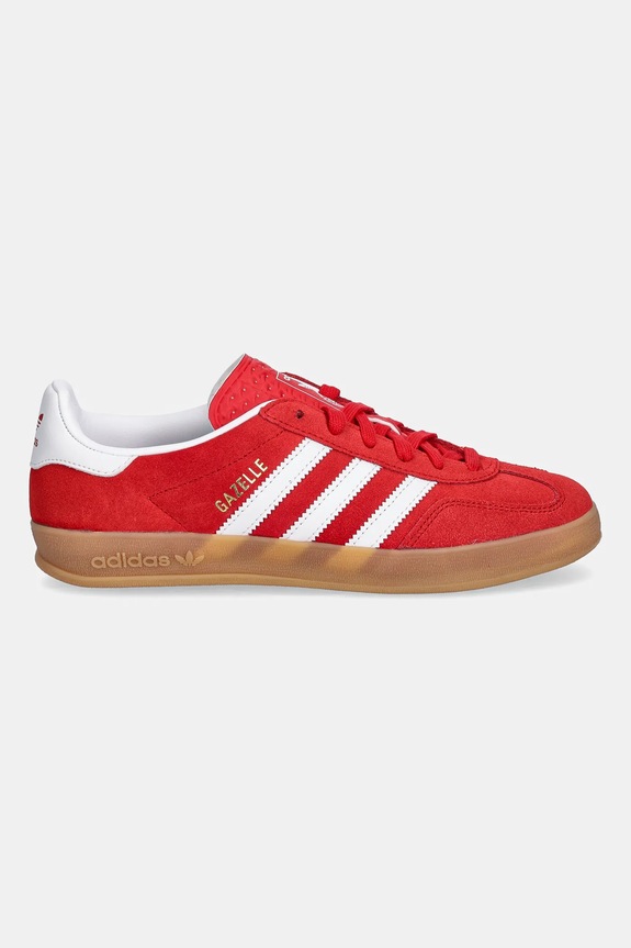 Detské semišové tenisky adidas Originals GAZELLE INDOOR JS3801 červená SS26