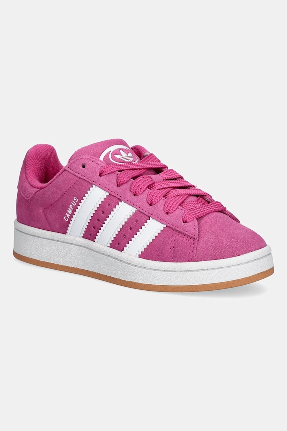 Detské semišové tenisky adidas Originals CAMPUS 00s imitácia kože ružová JS3847