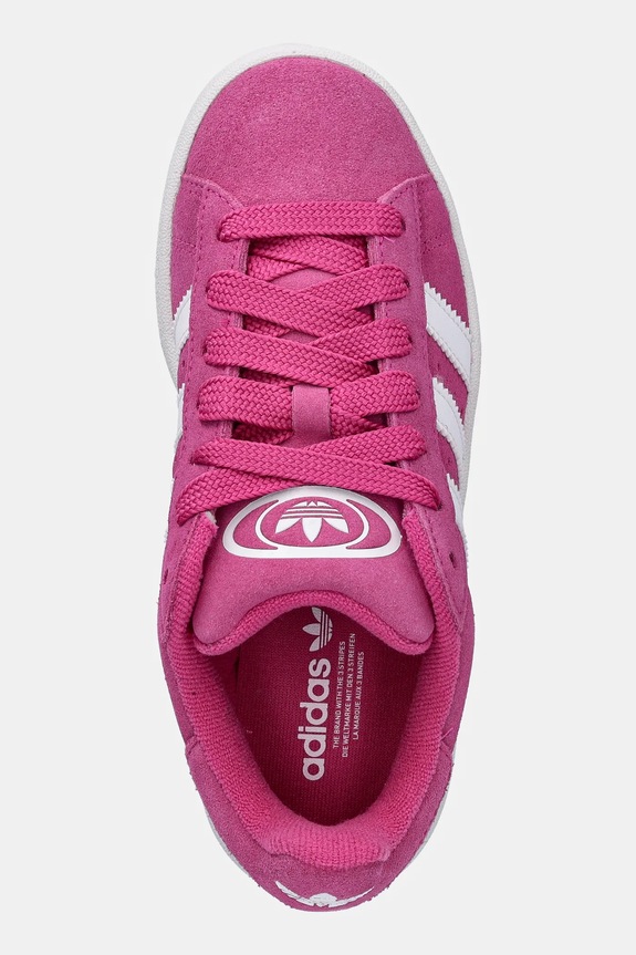 Detské semišové tenisky adidas Originals CAMPUS 00s ružová JS3847