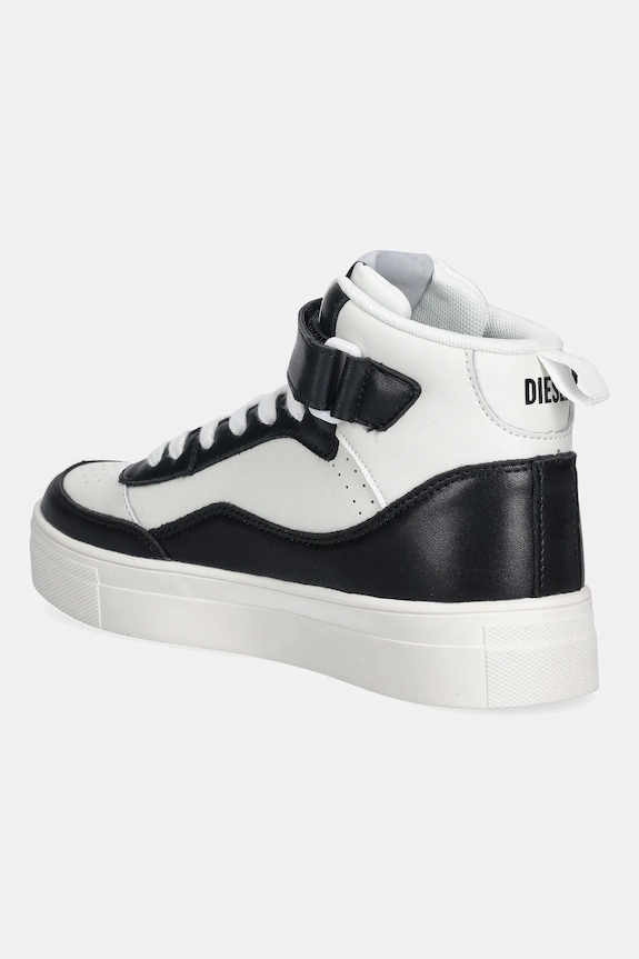 Мальчик Детские кожаные кроссовки Diesel TRACKER-D S-TRACKER D SNEAKERS BC1039 чёрный