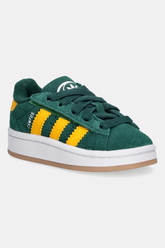 Παιδικά sneakers σουέτ adidas Originals CAMPUS 00s δέρμα σαμουά πράσινο JP7987