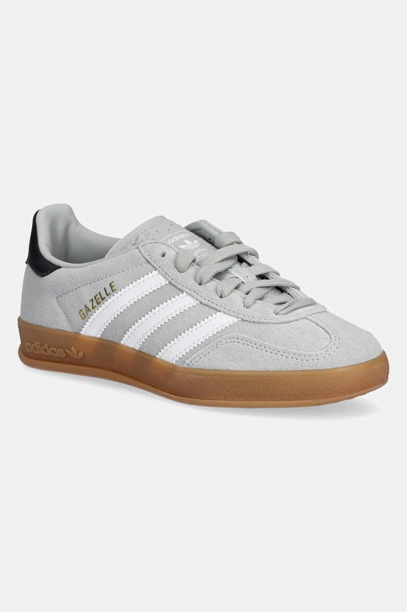 Otroške superge adidas Originals GAZELLE INDOOR Semiš siva JP8764