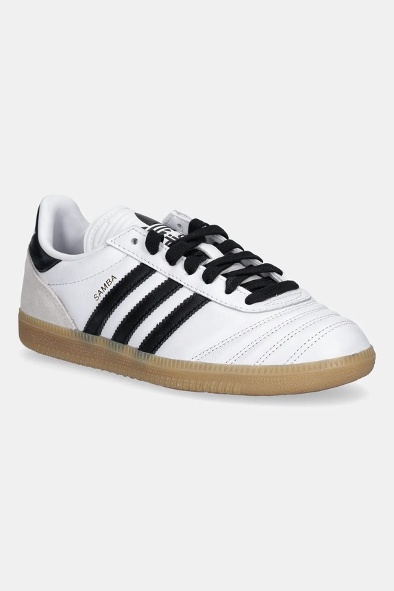 Παιδικά δερμάτινα sneakers adidas Originals SAMBA απομίμηση λείου δέρματος λευκό JQ1327