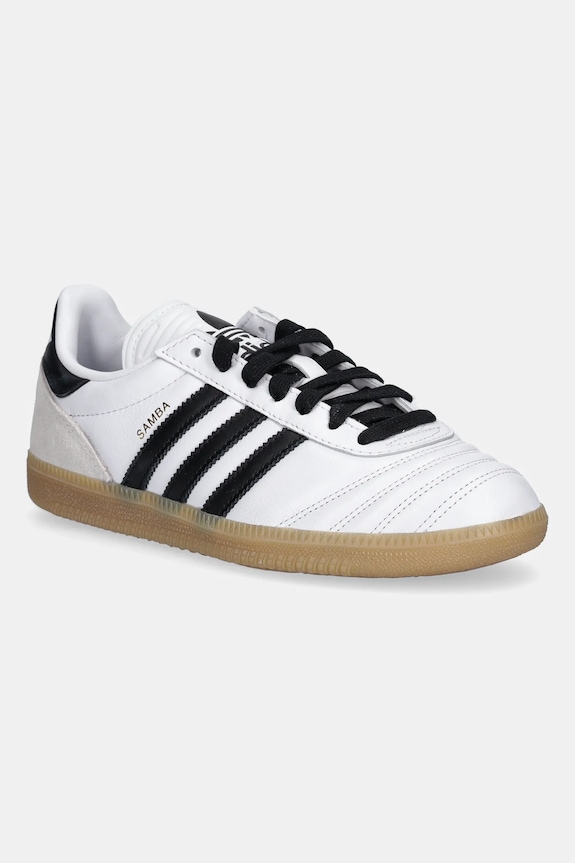 Παιδικά δερμάτινα sneakers adidas Originals SAMBA απομίμηση λείου δέρματος λευκό JQ1327