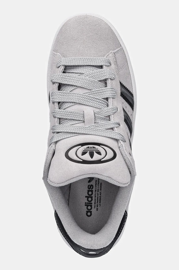 adidas Originals sneakers de piele întoarsă pentru copii CAMPUS0s gri JR6809