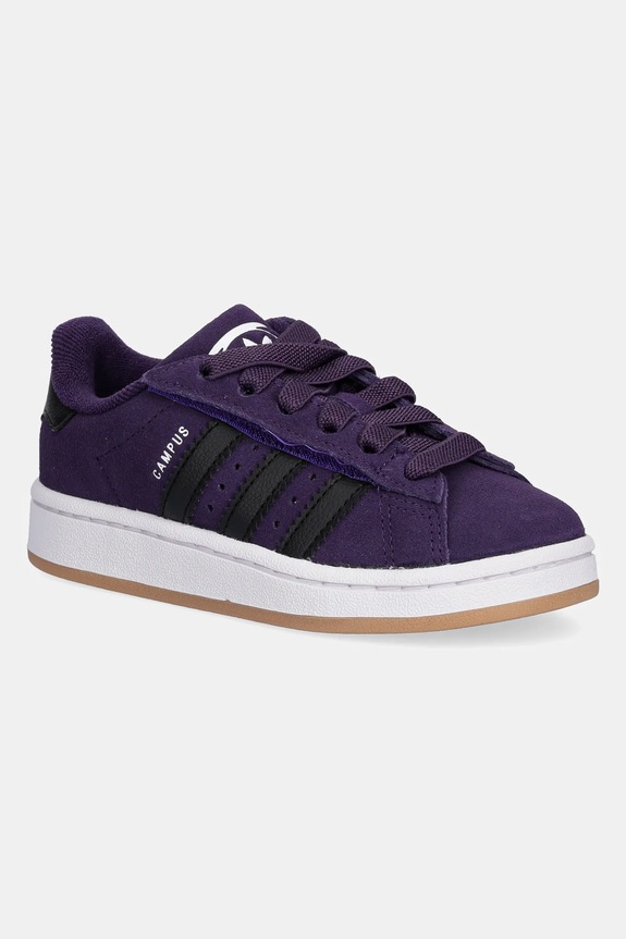 Detské semišové tenisky adidas Originals CAMPUS 00s nízky fialová JR7422