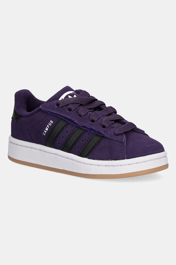 Detské semišové tenisky adidas Originals CAMPUS 00s nízky fialová JR7422