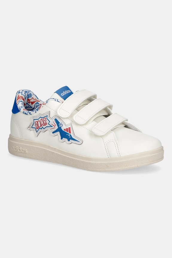Dětské tenisky adidas ADVANTAGE DINO imitace kůže béžová JP6162