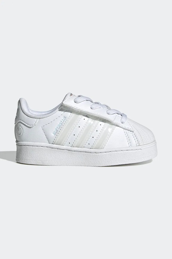 Detské tenisky adidas Originals SUPERSTAR LED LIGHTS imitácia kože biela JQ6418