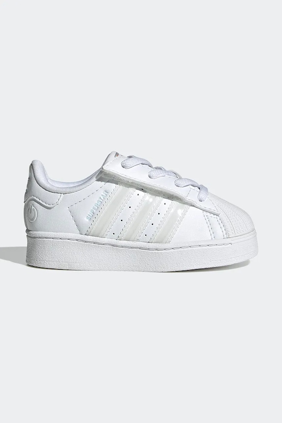 Detské tenisky adidas Originals SUPERSTAR LED LIGHTS imitácia kože biela JQ6418