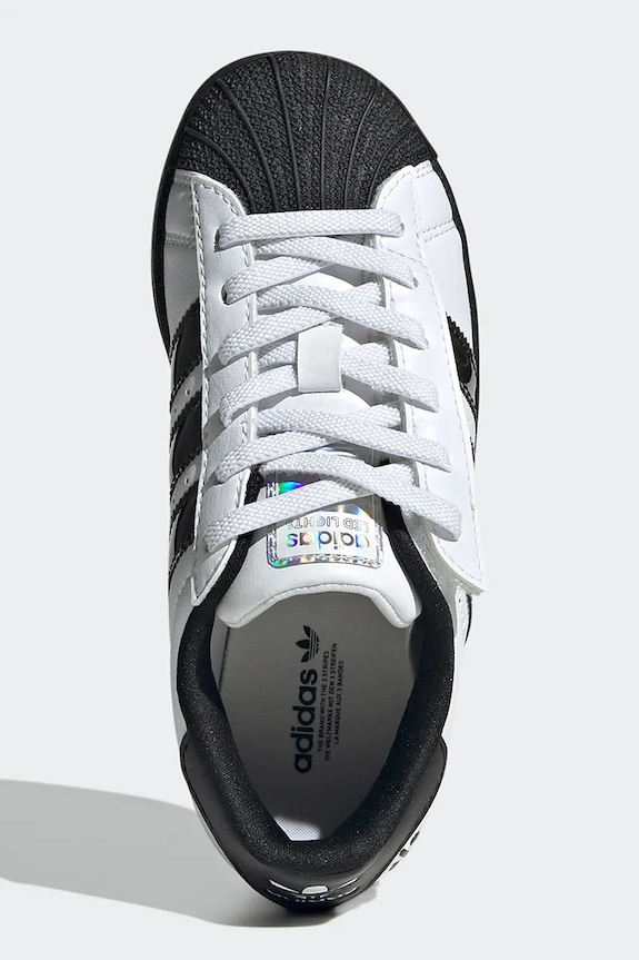 adidas Originals scarpe da ginnastica per bambini SUPERSTAR LED LIGHTS JS1290 bianco