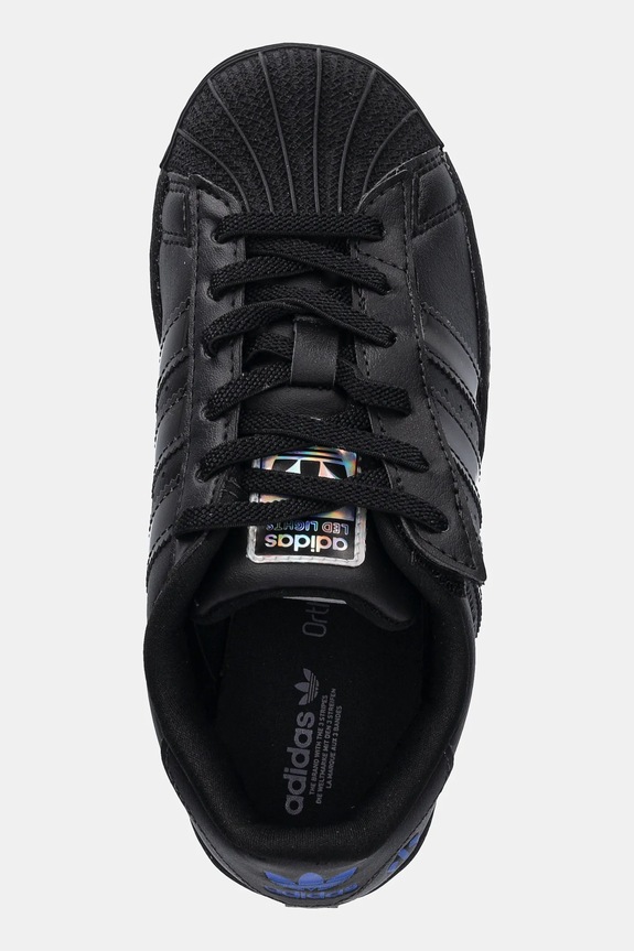 adidas Originals sneakers pentru copii SUPERSTAR LED LIGHTS negru JS1291