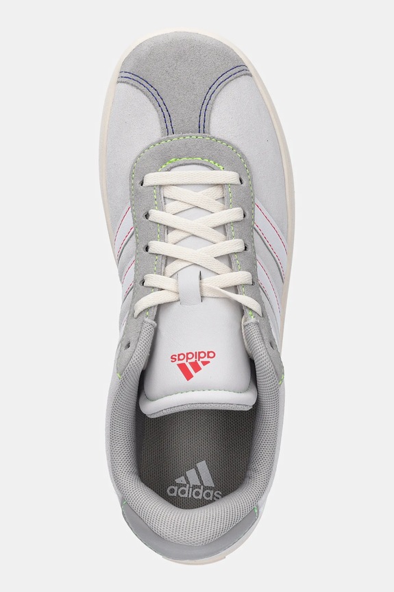 adidas sneakersy zamszowe dziecięce VL COURT 3.0 szary JS3491